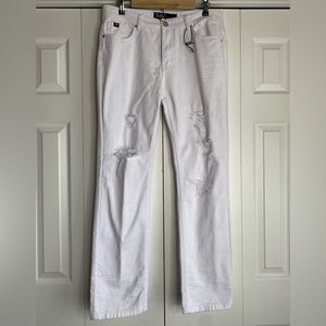 Men's Switch Remarkable Slim Straight Jeans White Distressed 100% Cotton 34x32
